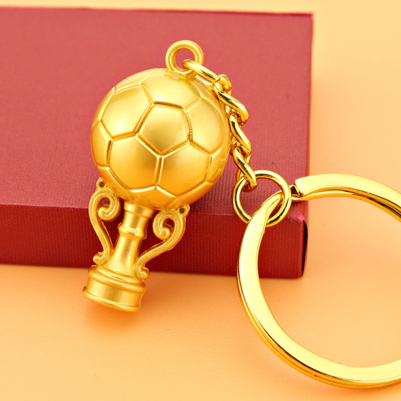 Metal Football Keychain Gift for Sports Fans World Cup Themed Pendant Boots Trophy Keyring Ideal Gift for Fans