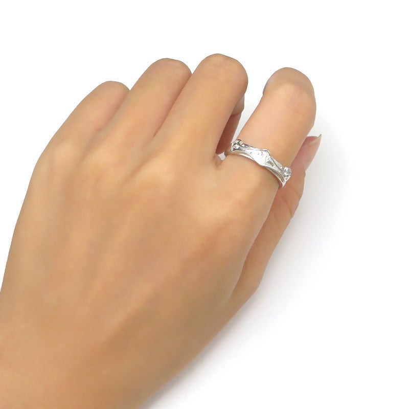 Couple Rings Set Adjustable Matching Rings For Him And Her Copper Rings With Gold Plated Artificial Gem Inlays