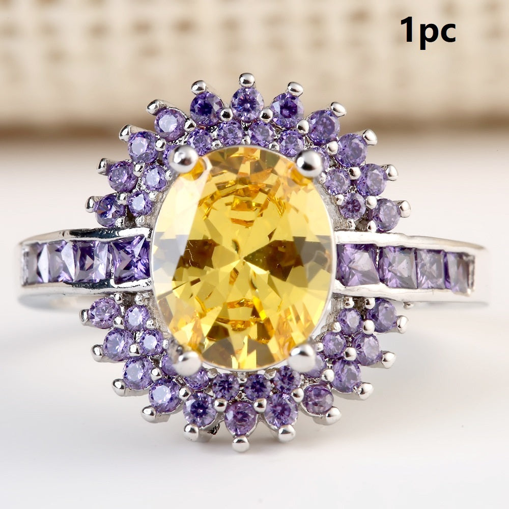 Unisex Copper Inlaid Zircon Ring Simple Water Flow Style With Electroplating Finish Sizes 6 7 8 9 10 Daily Gem