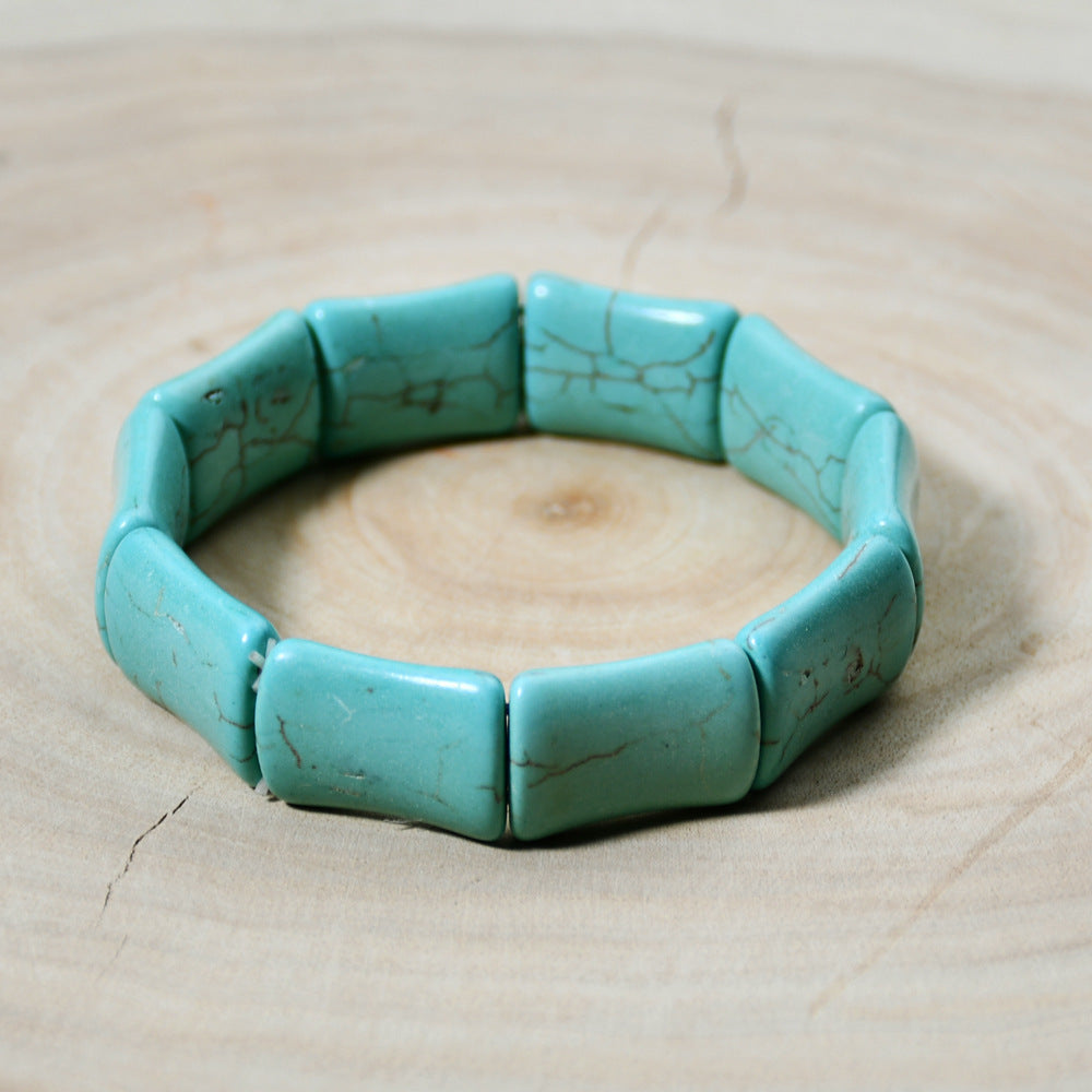 Womens Vintage Gem Bracelet Retro Geometric Inlaid Jewelry Bangle With Love Design Fashion Bracelets For Women