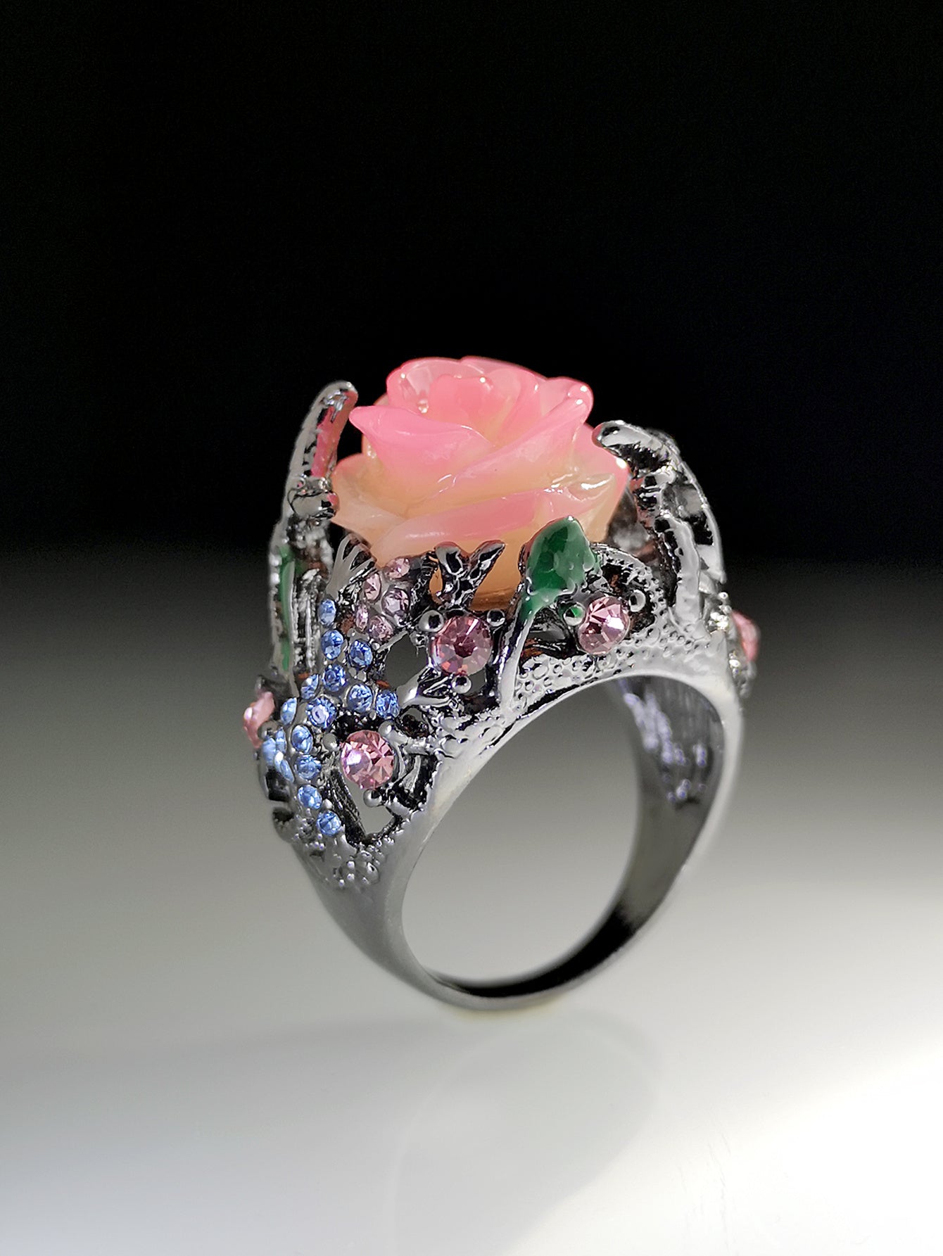 Geometric Resin Alloy Ring For Women Daily Wear Sleek