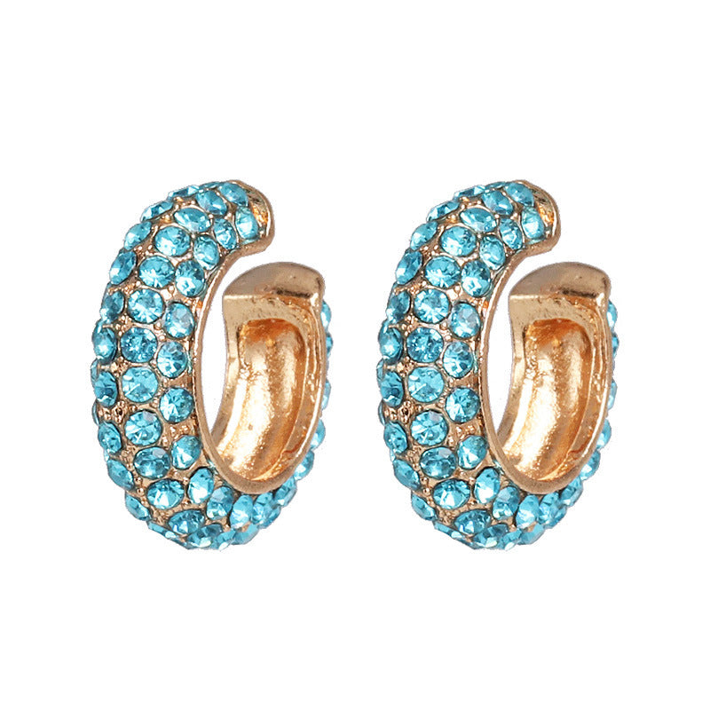 Vintage Alloy Clip On Earrings Zircon For Women And Girls Secure Lightweight Comfort No Piercing For Everyday