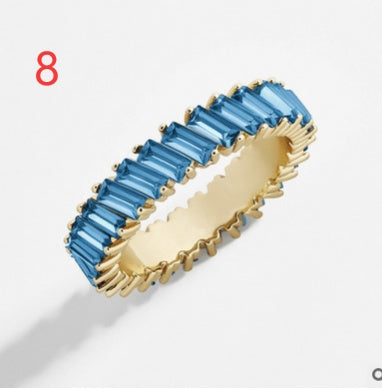 Crystal Alloy Ring With Gemstone Inlay For Women Everyday Wear And Special Occasions Jewelry Everyday Sparkles