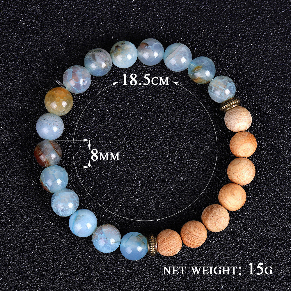Natural Stone Guardian Lucky Stone Bracelet With Lava Beads And Wood Beads For Men And Women Religion Totemism
