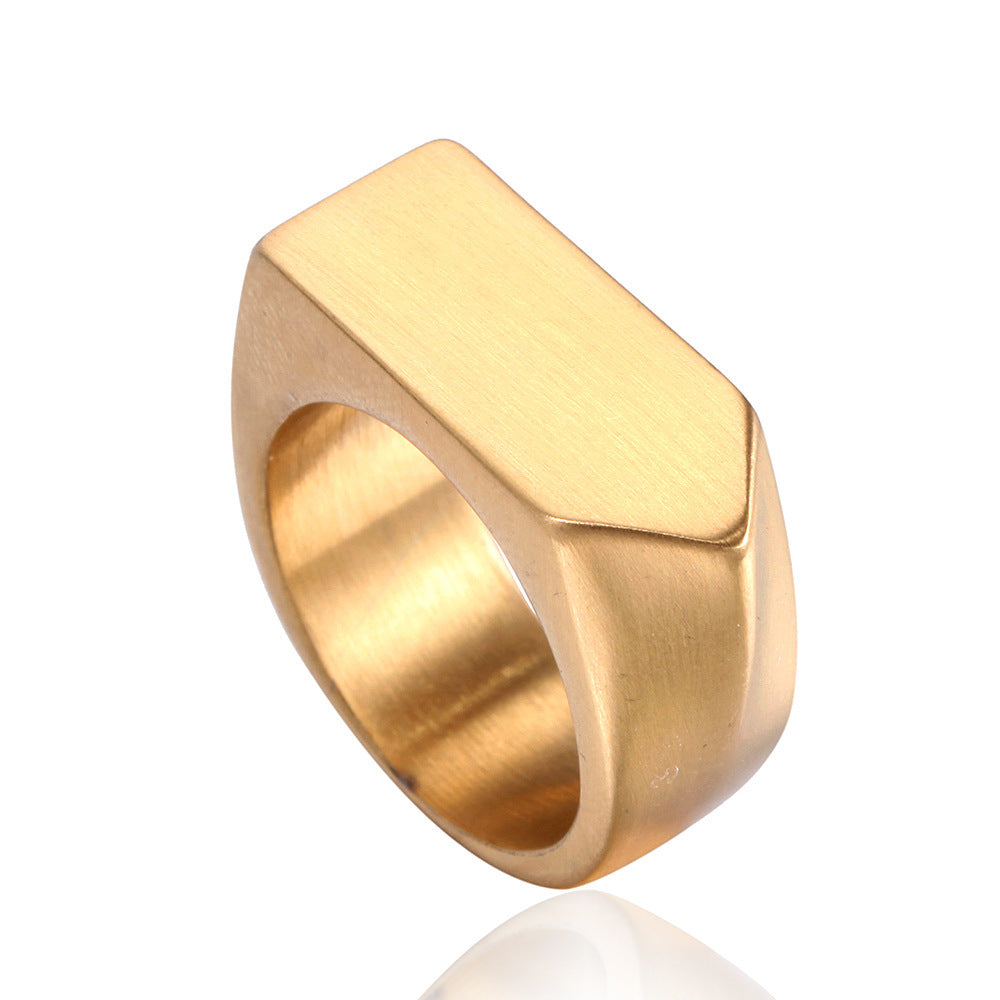 Men's Flat Top Stainless Steel Ring Durable High Quality Elegant Classic Design For All Occasions Fashion Jewelry