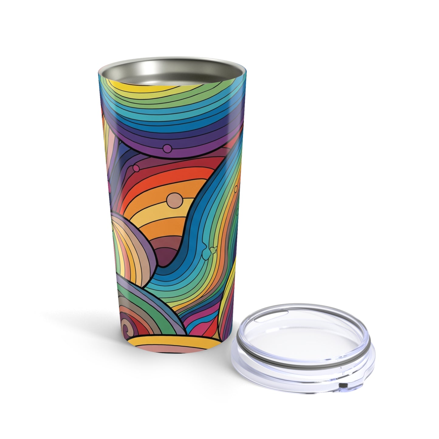 20 Oz Stainless Steel Tumbler With Double Wall Vacuum Insulation Spill Resistant Graphics Hot Cold Dishwasher Safe