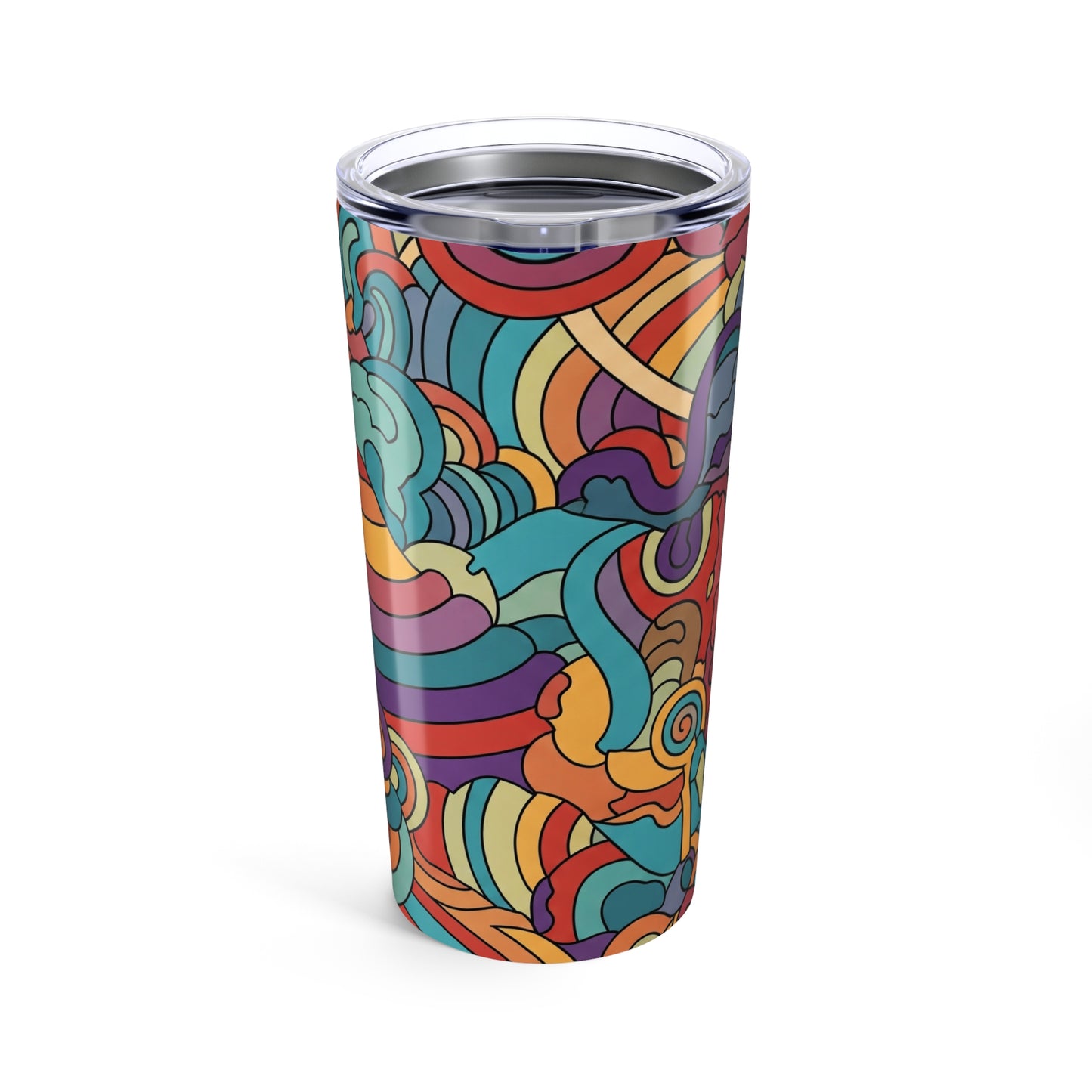 20 Oz Stainless Steel Insulated Tumbler With Double Wall Travel Mug Printed Design Leak Proof Hot And Cold