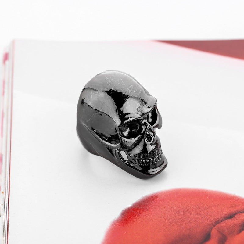 Unisex Skull Ring Electroplated Alloy Ghost Head Ring Punk Biker Jewelry Accessory European American Style Now