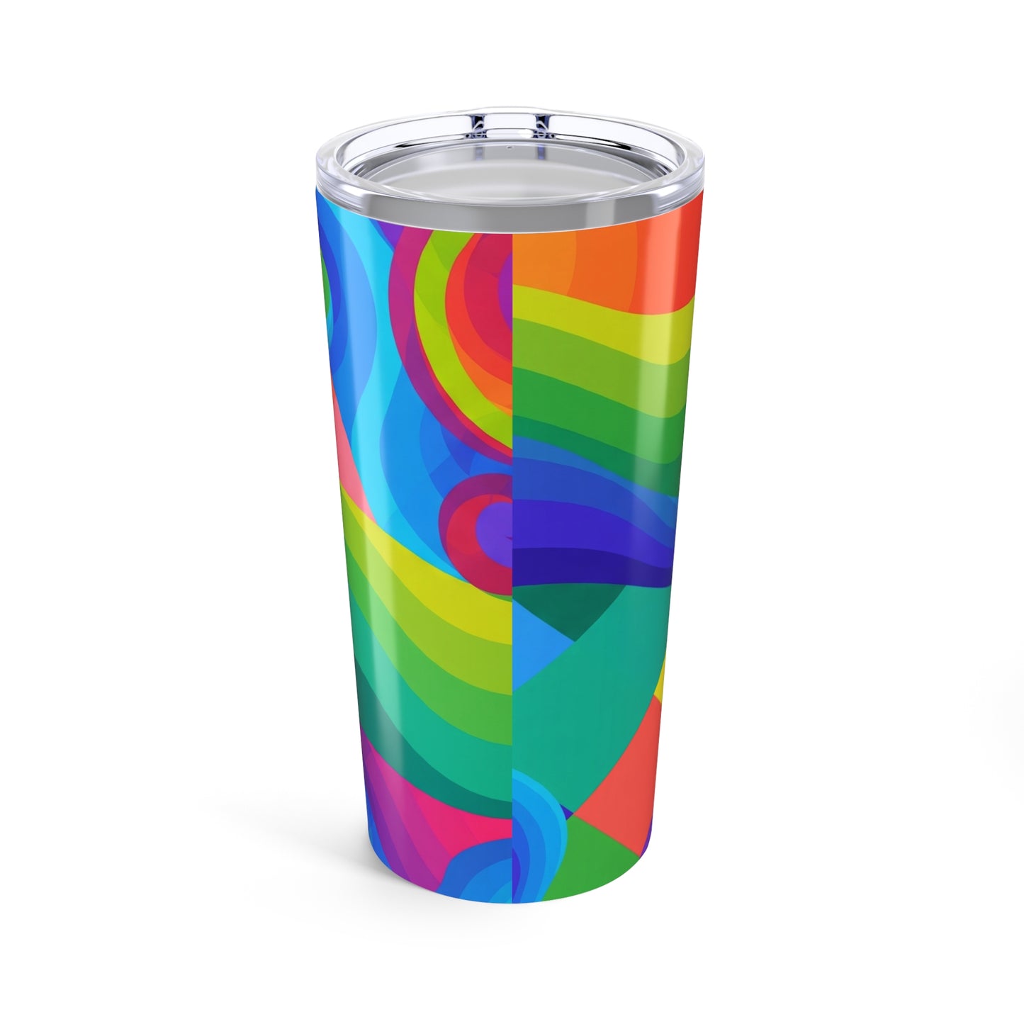 20 Ounce Steel Tumbler Printed Art Double Wall Insulation Spill Resistant Lid For Hot And Cold Beverages