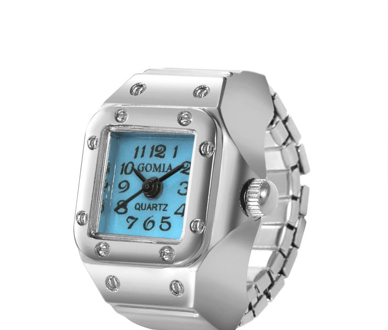 Peach Heart Retro Octagonal Ring Watch With Colorful Surfaces And Square Variants With White Yellow Red Purple