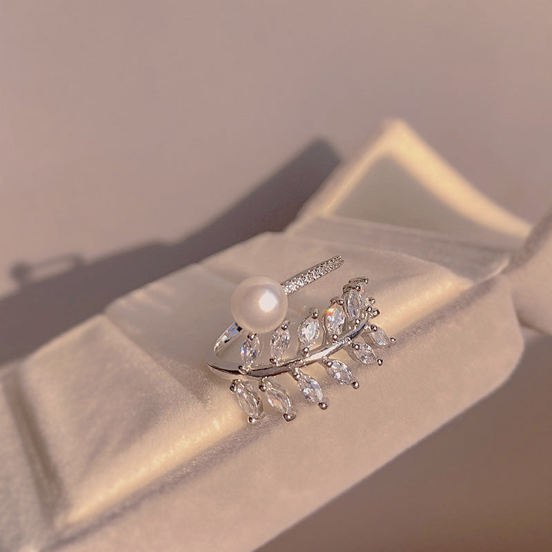 Womens Adjustable Double Layer Copper Ring Geometric Style Korean Fashion Jewelry Silver Copper Ring For Women