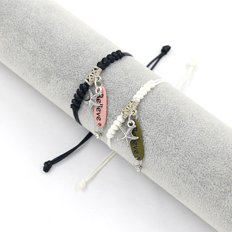 Unisex Star Bracelet Alloy Jewelry With Pentagram Charm