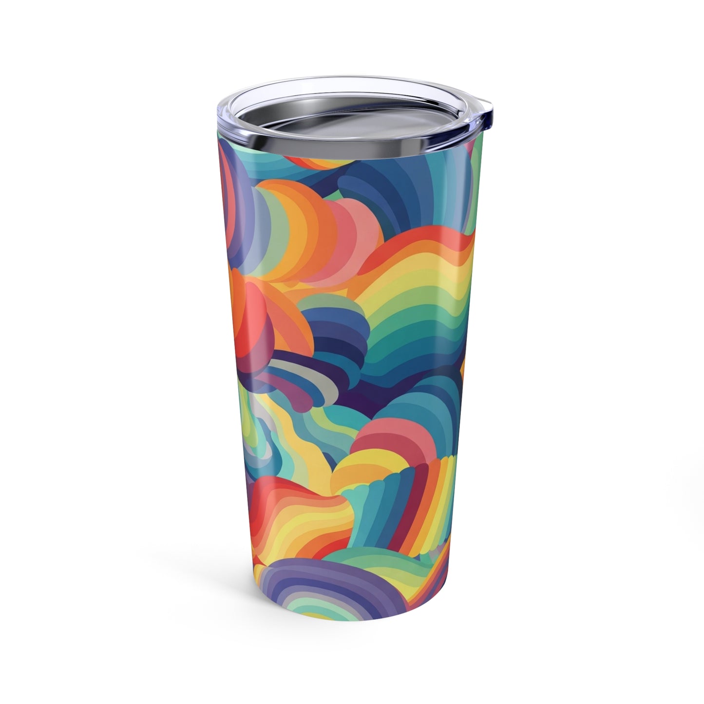 20 oz Stainless Steel Travel Tumbler With Double Wall Insulation Leak Proof Lid Printed Hot Cold Beverages BPA Free