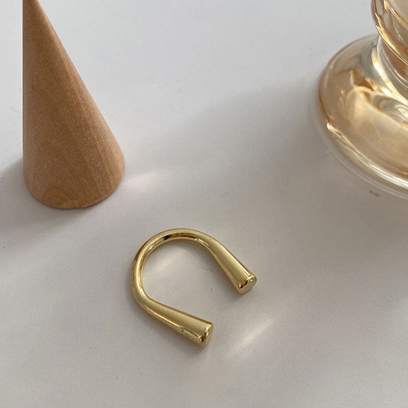 Gold Plated Adjustable Geometric Ring For Women Index Finger Jewelry Gift For Her Elegant Accessory Chic Style