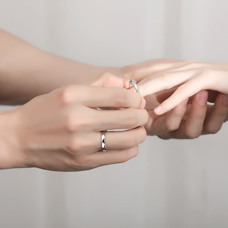 Couple Rings Original Crown Design Matching Bands For Men And Women Fashion Jewelry Lightweight Luxury Fashion