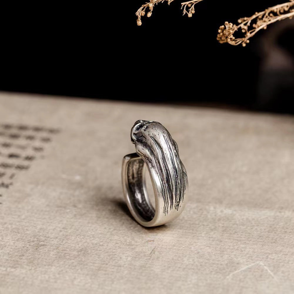 Geometric Skull Ring Adjustable European American Dark Soul