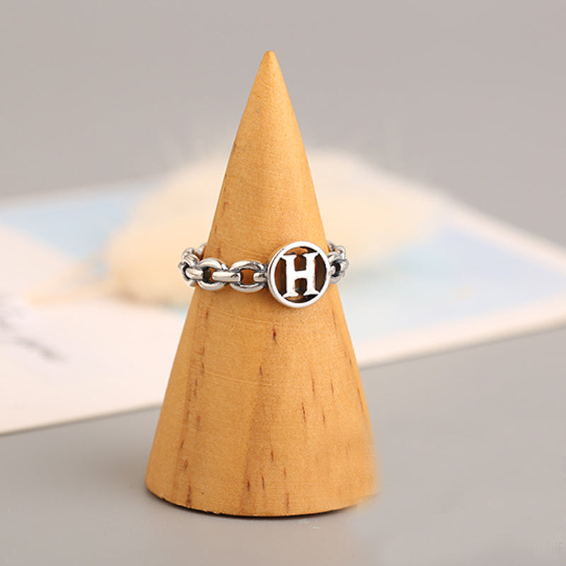 Copper Initial H Ring Alphabet Jewelry Travel Souvenir Gift
