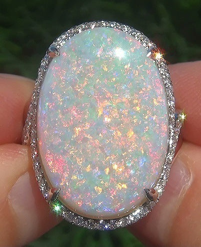 Sterling Silver Opal Ring Inlay Design Bright Luster For Women Jewelry Exquisite Inlay Crafting For Daily Wear
