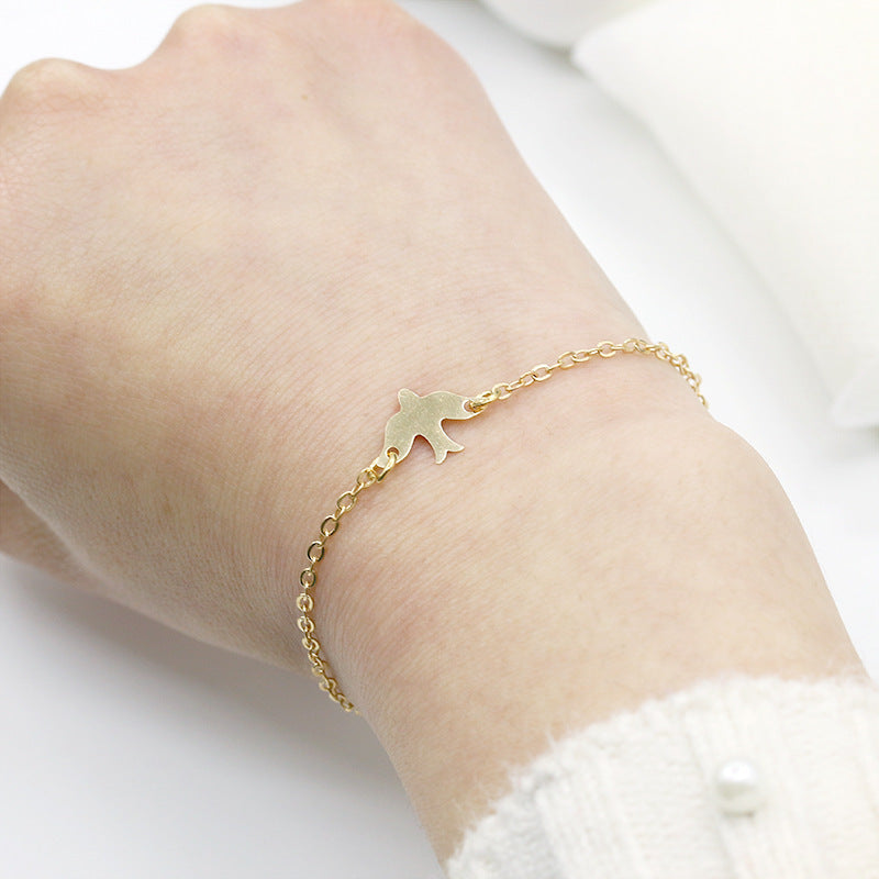 Delicate Alloy Bracelet With Zodiac Animal Charm And Peace Symbol For Women Silver Or Gold Finish Gift Ready Style