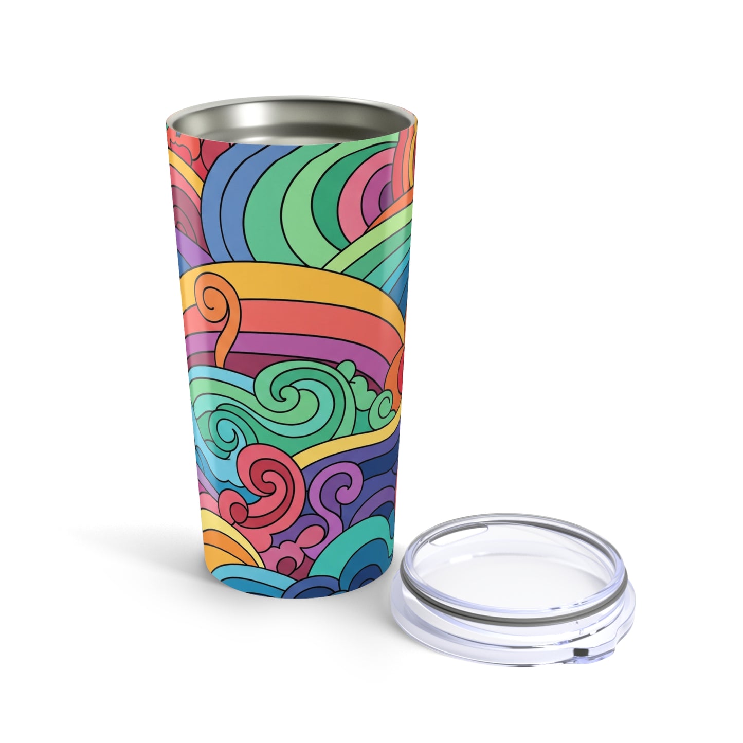 20Oz Stainless Steel Travel Mug With Double Wall Vacuum Insulation Leak Proof Durable Beverages Tumbler Dishwasher