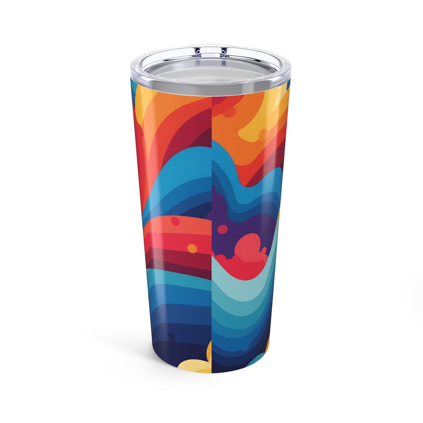 20oz Stainless Steel Tumbler With Double Wall Vacuum Insulation Printed Design Leak Proof For Hot Or Cold Beverages