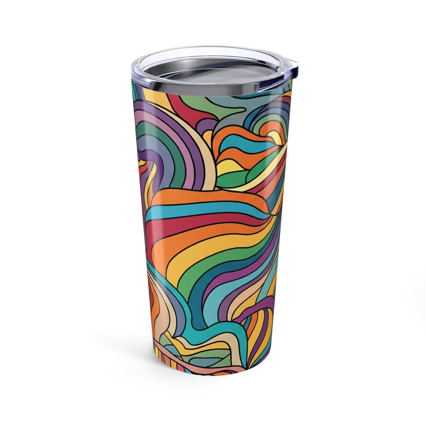 20oz Stainless Steel Tumbler With Double Wall Vacuum Insulation Thermal Printed Travel Mug For Hot Or Cold Drinks