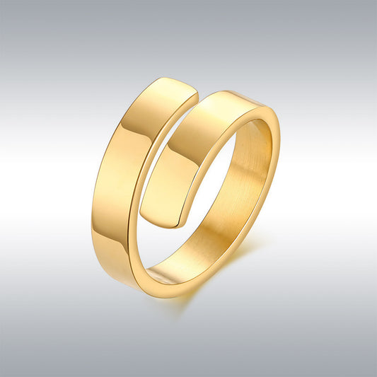 Titanium Steel Open Ring Unisex Minimalist Fashion Accessory Korean Style Trendy Gift For Men And Women Everyday Wear