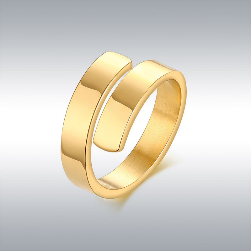 Titanium Steel Open Ring Unisex Minimalist Fashion Accessory Korean Style Trendy Gift For Men And Women Everyday Wear