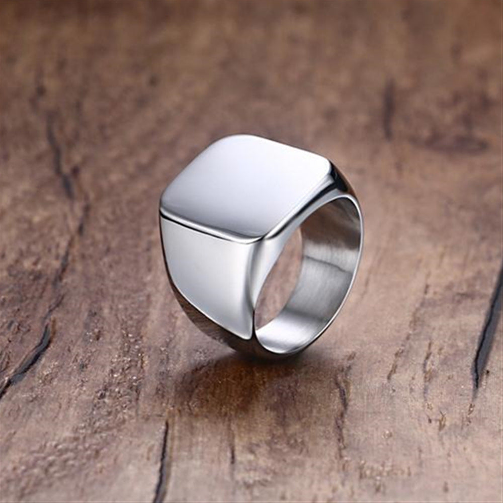 Mens Black Alloy Ring European Design Simple Band Ring Individually Packaged Fashion Jewelry Gift For Men Everyday Wear