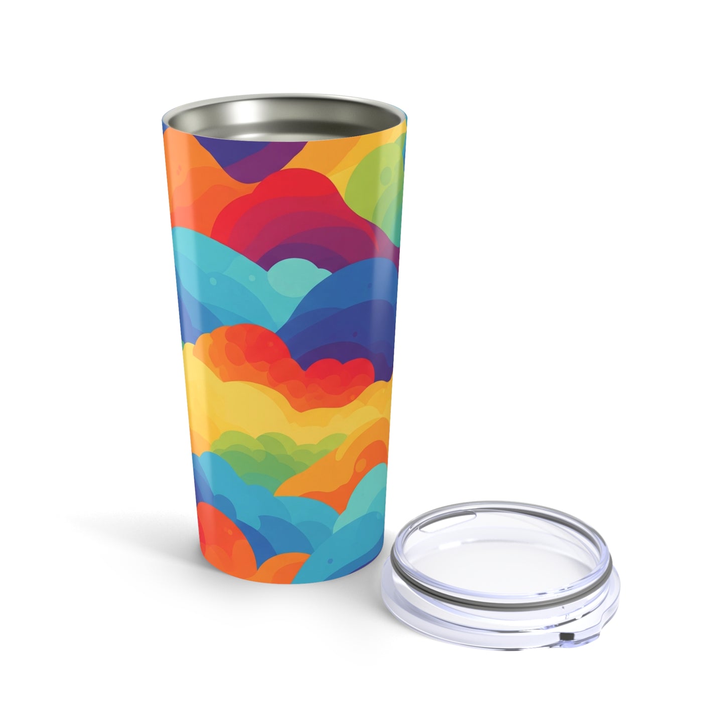 20 Oz Stainless Steel Travel Mug With Printed Artwork Vacuum Insulated Spill Resistant Thermal Beverage Container
