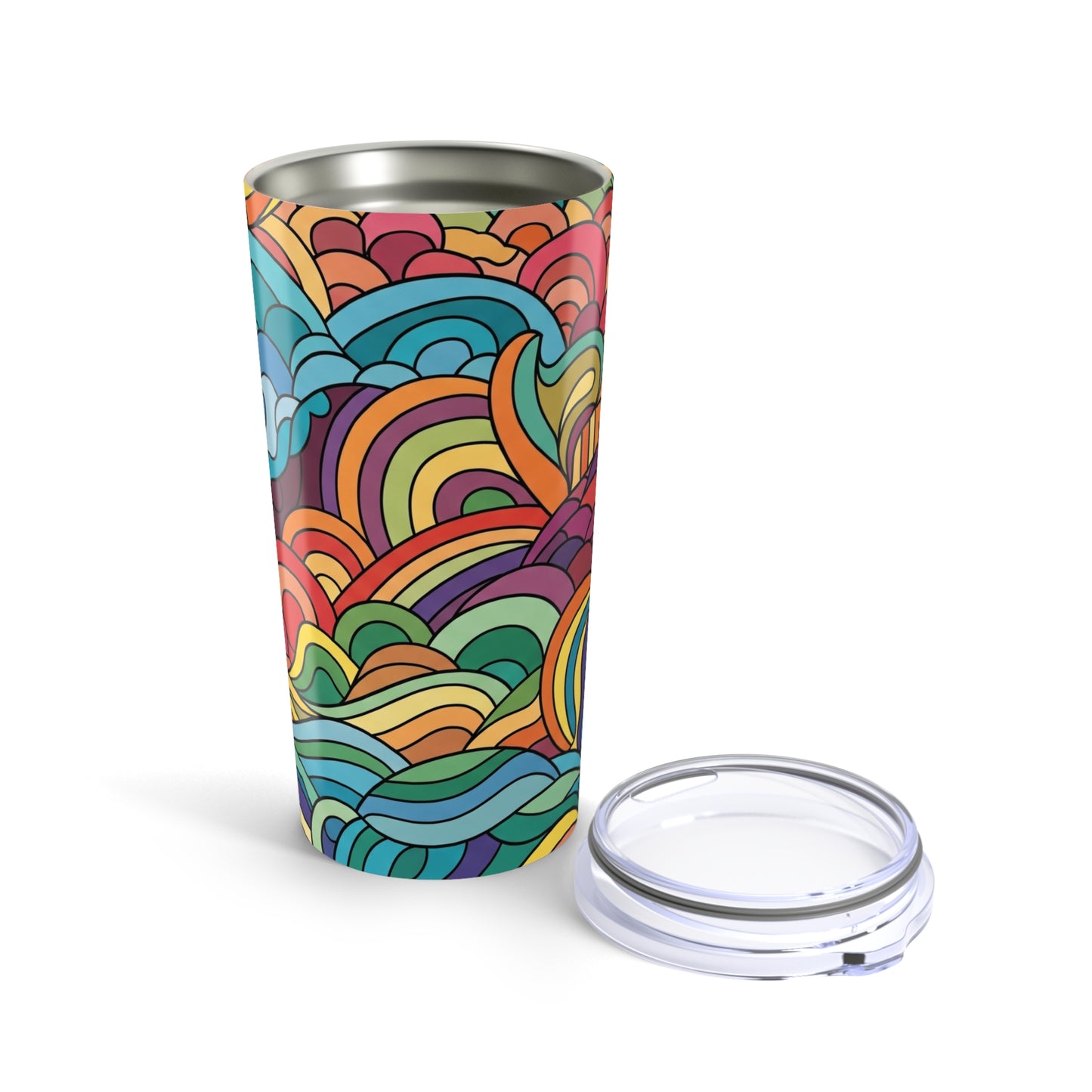 20oz Stainless Steel Tumbler With Double Wall Vacuum Insulation Spill Resistant Durable For Hot Or Cold Drinks