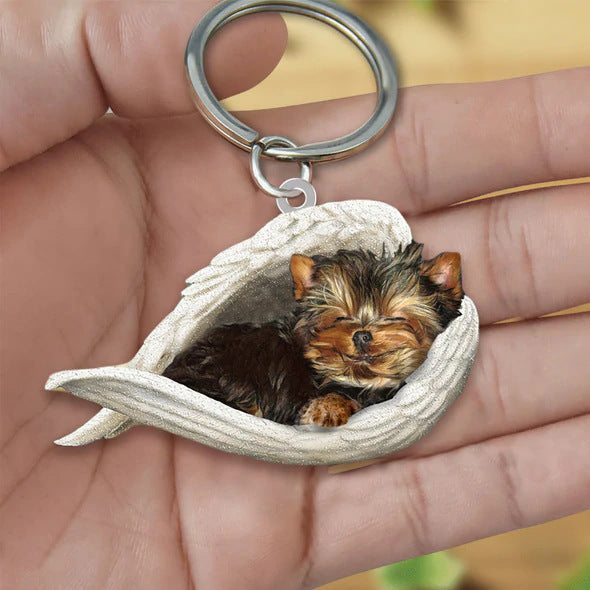 Dog Keychain Acrylic Fashion Accessory With Single Sided Printing Durable Key Ring 4 5 CMs Gift For Dog Lovers