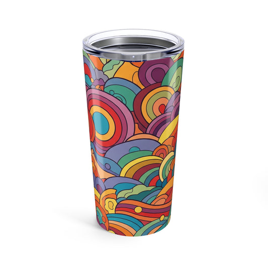 Insulated 20 Ounce Stainless Steel Double Wall Cup With Spill Resistant Construction Dishwasher Safe Printed Design
