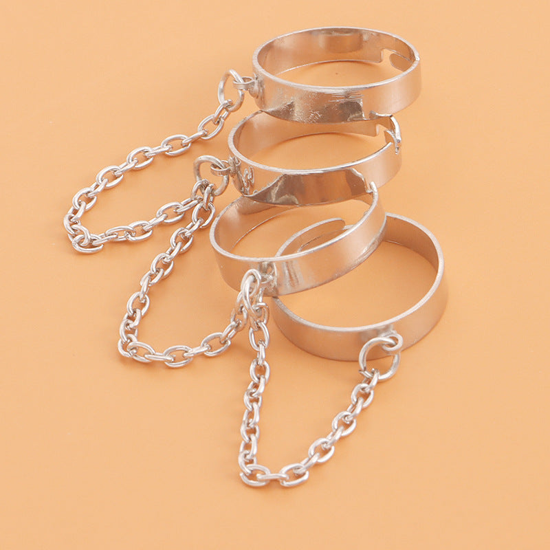 Geometric Alloy Rings For Women Electroplated Silver White Skull Ring Creative Jewelry Fashion Everyday Sparkle