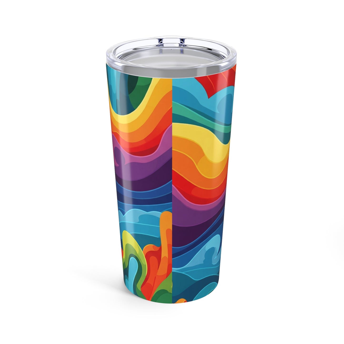 20 Oz Stainless Steel Tumbler With Printed Artwork Double Wall Vacuum Insulated Leak Proof Thermal Coffee Travel