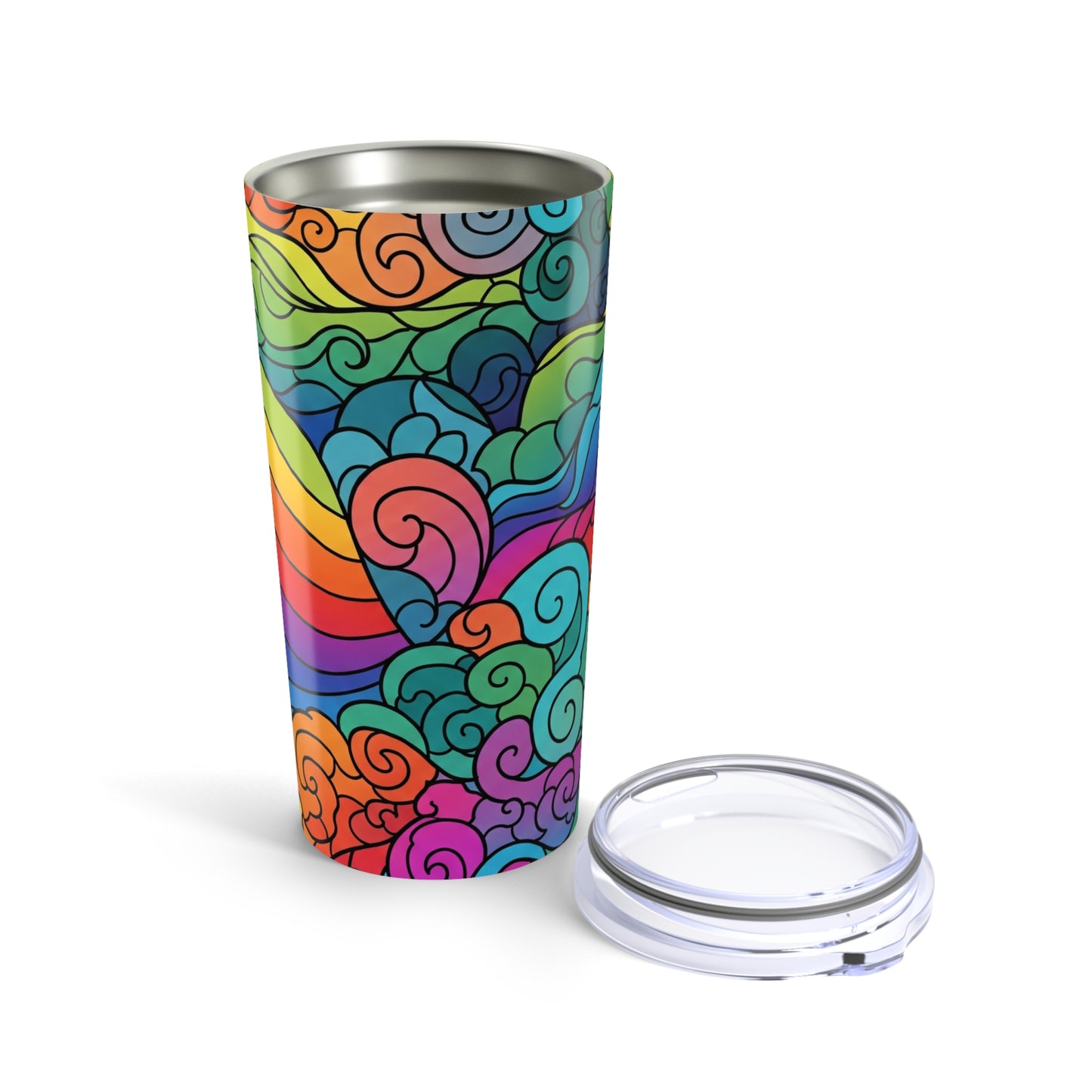20oz Stainless Steel Tumbler With Double Wall Vacuum Insulation Dishwasher Safe Leak Proof Thermal Printed