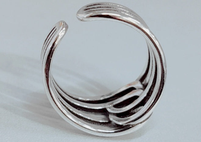 Womens Copper Cross Knot Ring Elegant Intertwined Design Durable Fashion Jewelry Everyday Wear Accessory Style