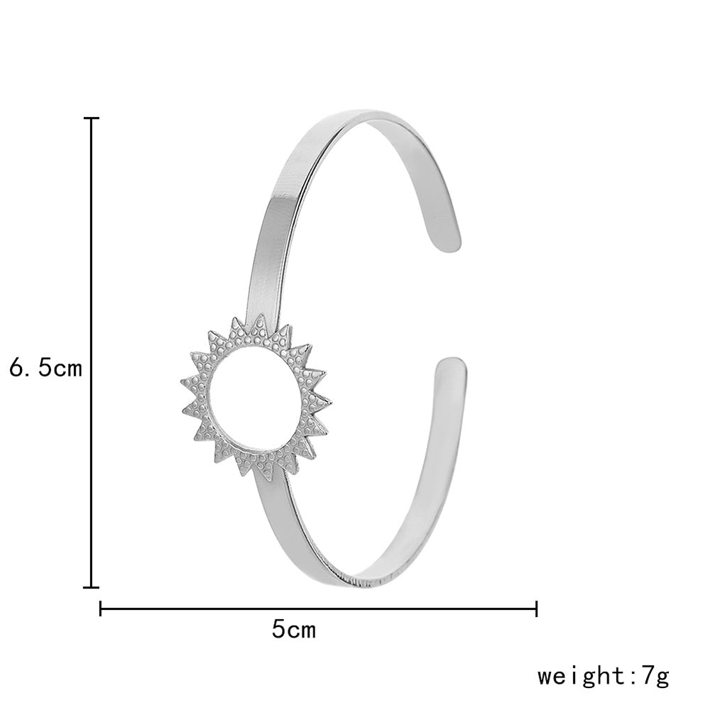 Sunflower Stainless Steel Bracelet Electroplated Jewelry