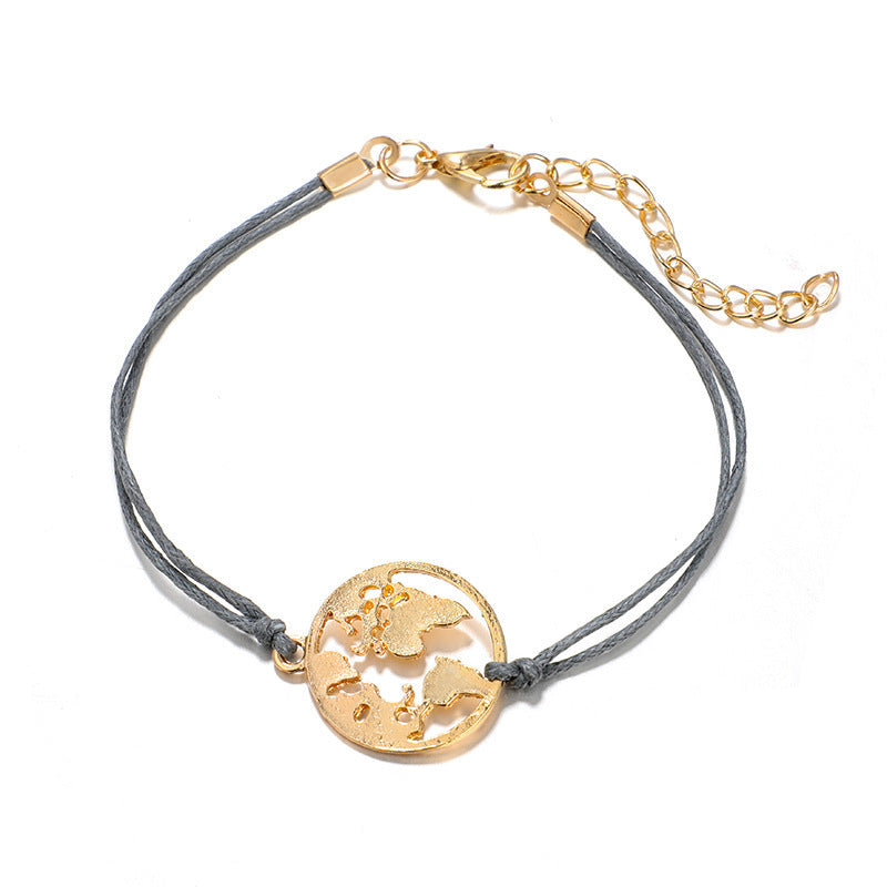 Womens Braided Rope Bracelet Set Gold Plated Animal Zodiac Design Giftable European American 4 Piece Weddings