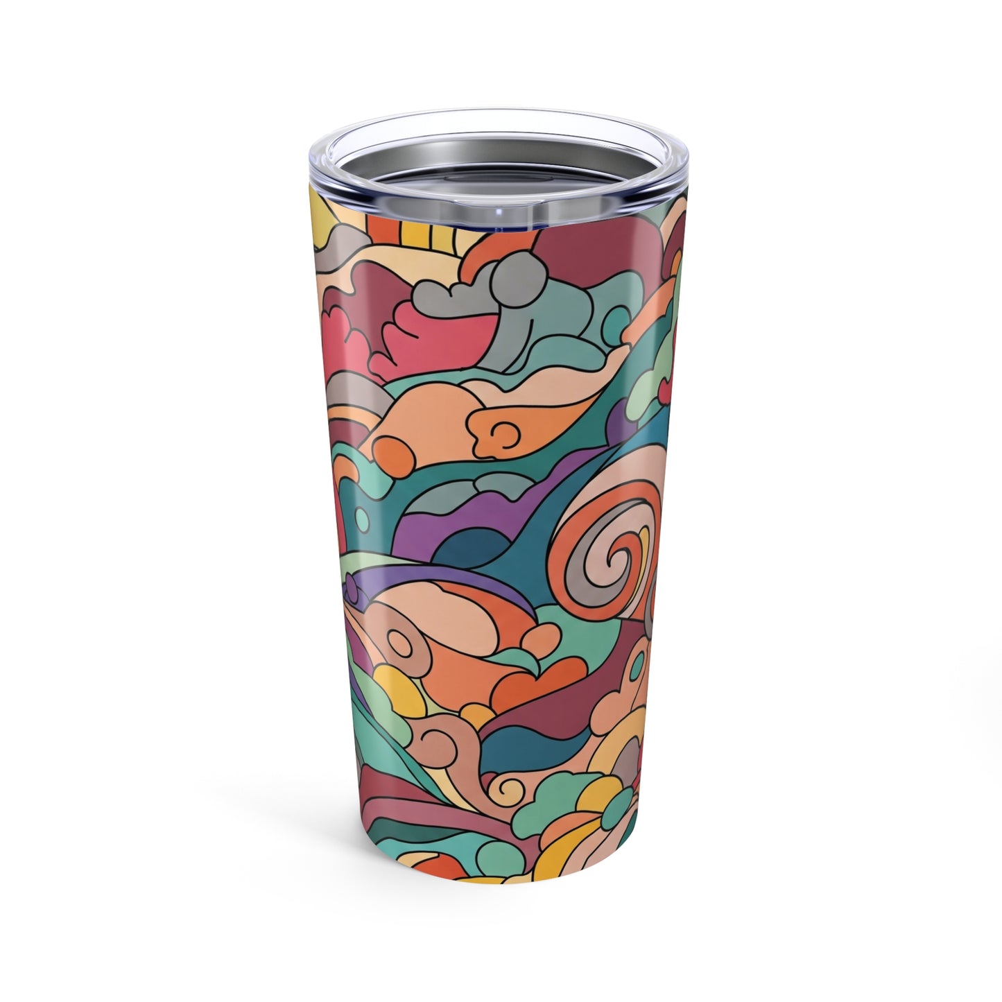 20 Ounce Stainless Steel Tumbler With Double Wall Vacuum Insulation Vibrant Printed Coffee Cup For Everyday
