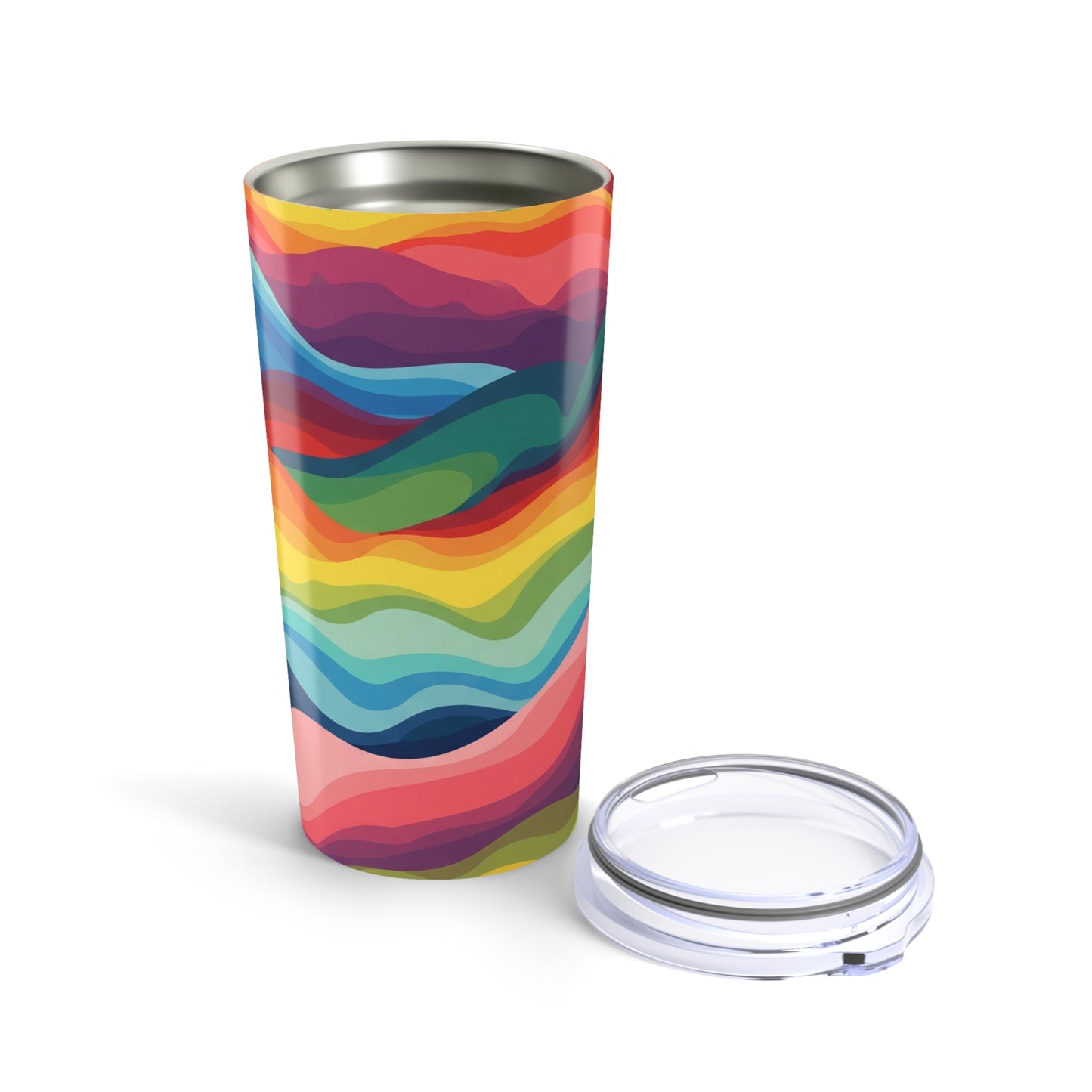 20oz Stainless Steel Tumbler With Printed Design Double Wall Vacuum Insulated Leak Proof Mug For Hot Or Cold