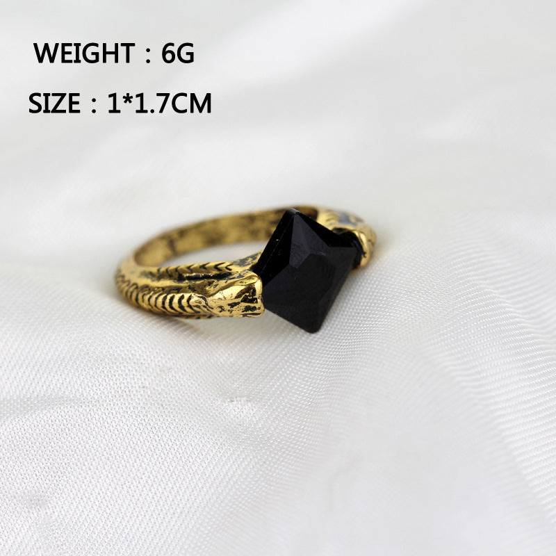 Geometric Zinc Alloy Unisex Ring Memorial Keepsake Gift