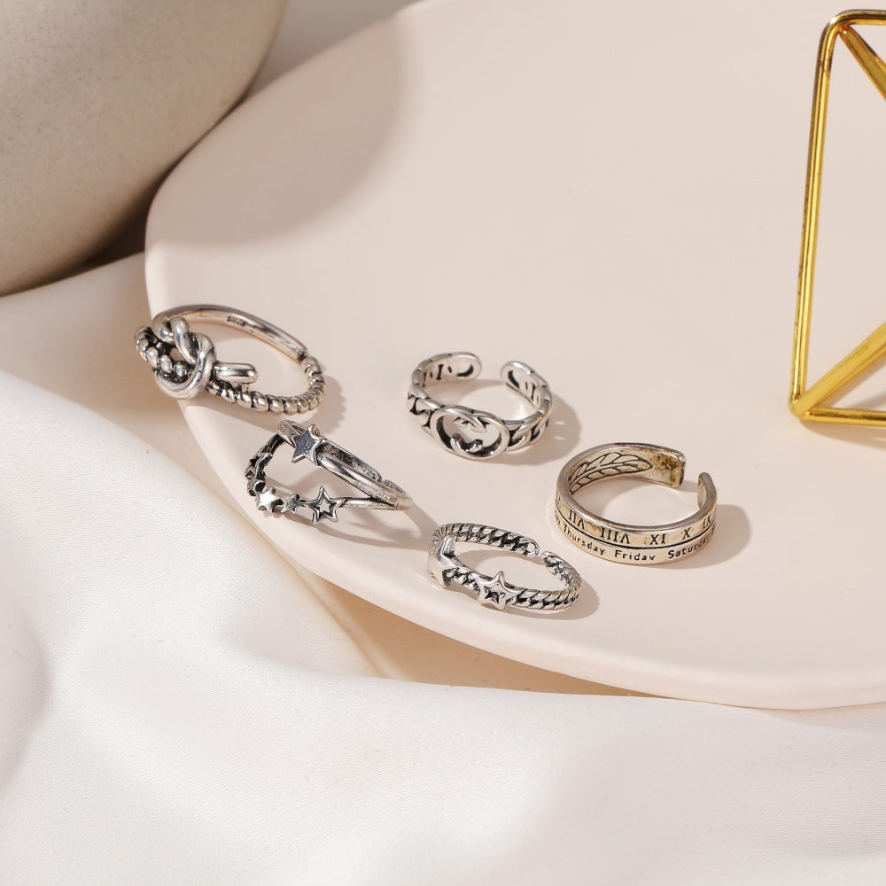 Adjustable Crystal Ring With Knotted Multi Layer Design Heart Shaped Milky White Crystal Ring Elegant Shine Up