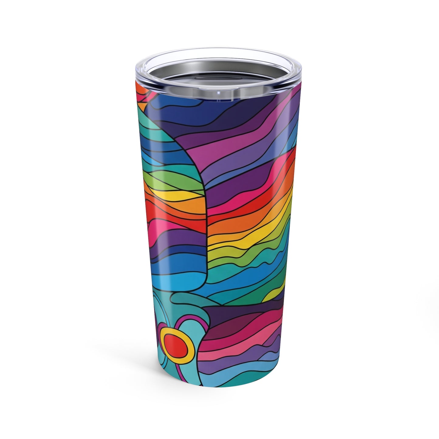 20oz Stainless Steel Tumbler Vacuum Insulated Leak Proof Bpa Free For Hot Cold Drinks Printed Design Coffee Mug