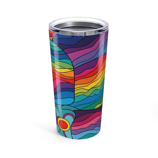 20oz Stainless Steel Tumbler Vacuum Insulated Leak Proof Bpa Free For Hot Cold Drinks Printed Design Coffee Mug