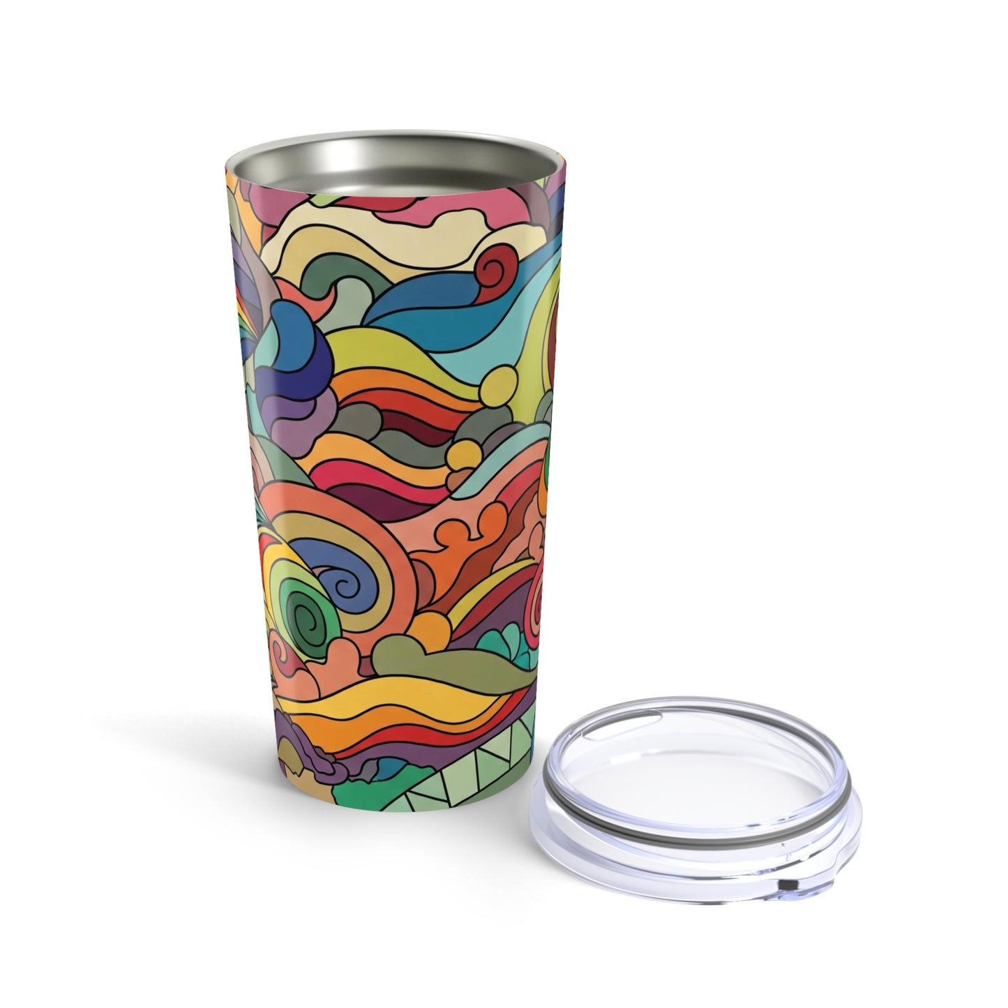 20 Oz Steel Water Bottle With Spill Resistant Lid Double Wall Insulated Travel Mug For Beverages Dishwasher Safe