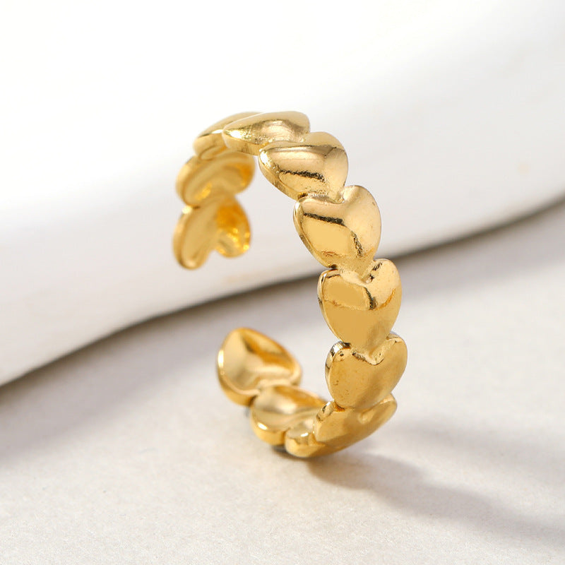 Unisex Stainless Steel Ring Electroplated Geometric Round Design Ornament Fashion Jewelry GarlandSpecial Garland