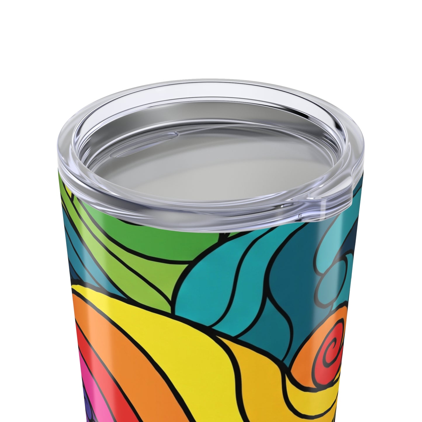 20oz Stainless Steel Tumbler With Double Wall Vacuum Insulation For Hot Or Cold Beverages Durable Printed Design