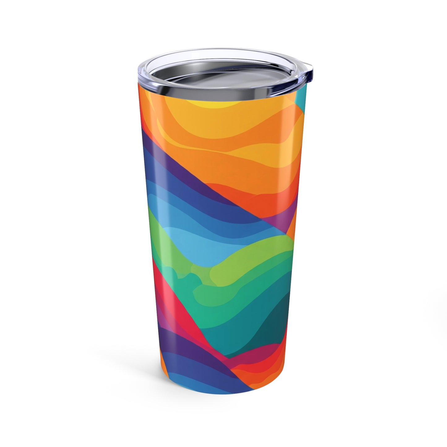 Twenty Ounce Stainless Steel Tumbler With Double Wall Vacuum Insulation Printed Beverage Container Lid Dishwasher