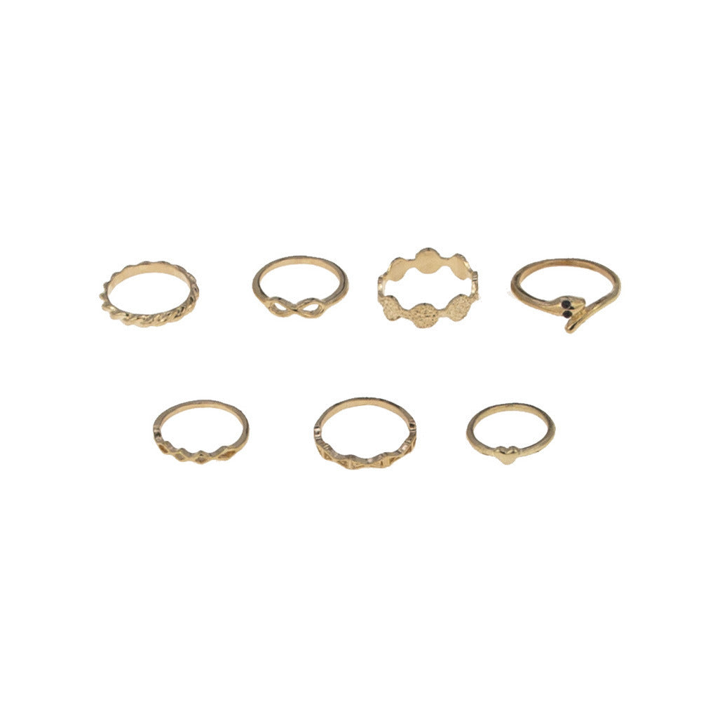 Womens Alloy Ring Set Bow Twist Love Rings Elegant Fashion Jewelry For Everyday Wear Or Special Occasion For Her